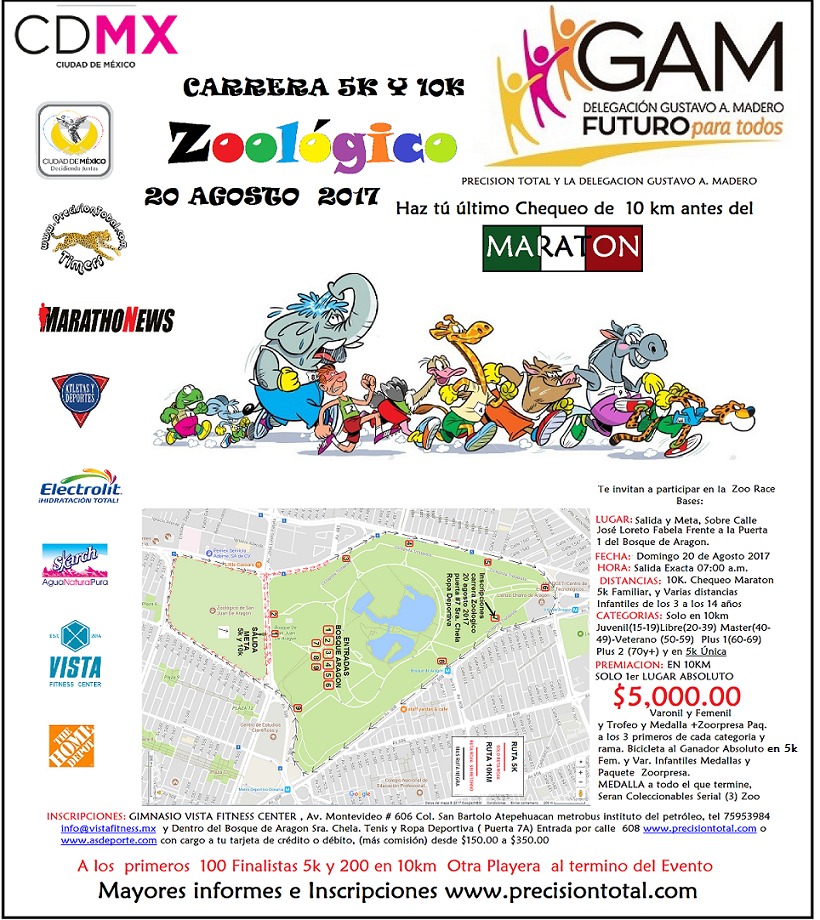 carrera zoologico 20 agosto 2017