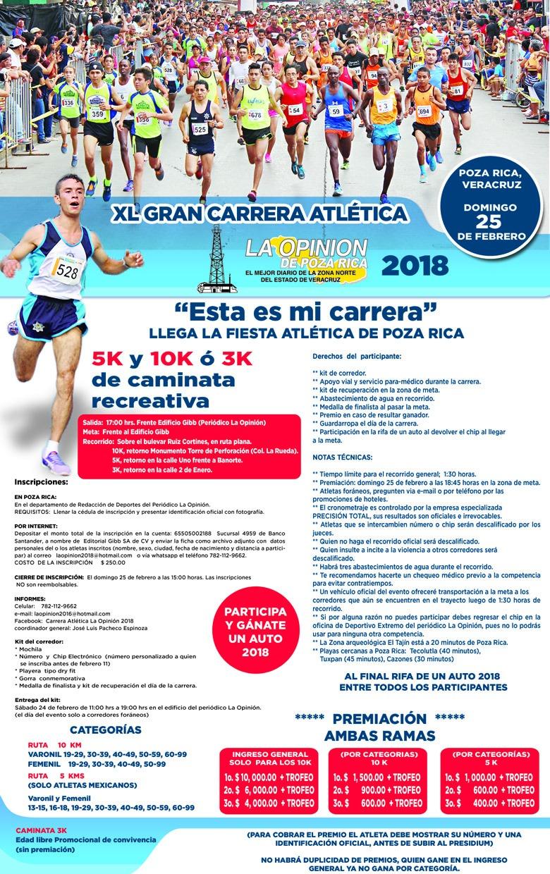 CARRERA LA OPINION 2018