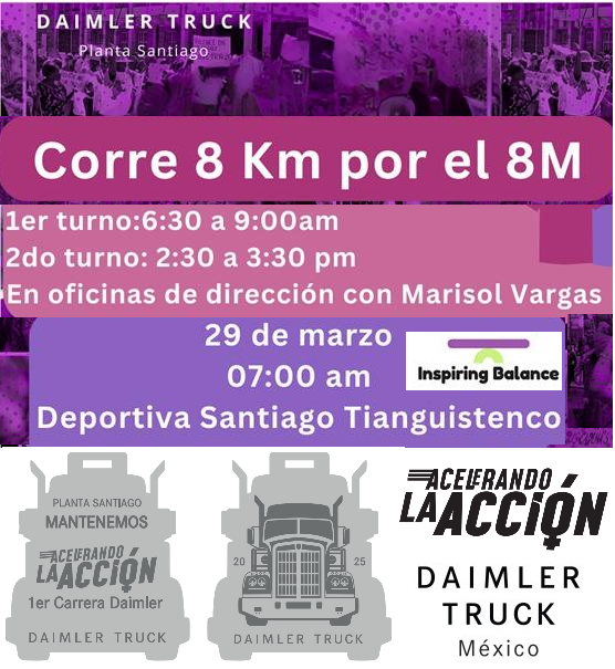 1A CARRERA  DRAIMLER TRUCK  POR EL 8M 1A CARRERA ACELERANDO LA ACCION 8M