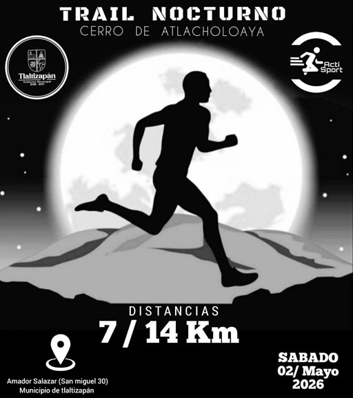 2o. TRAIL NOCTURNO 14KM ATLACHOLOAYA 14KM TRAIL NOCTURNO ATLACHOLOAYA