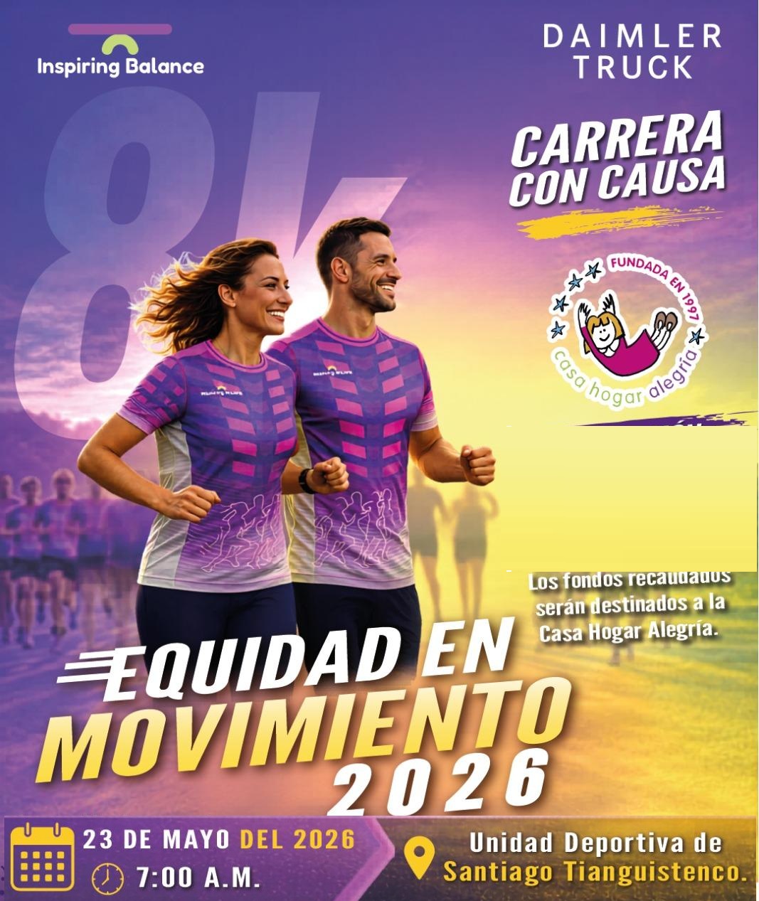 CARRERA CON CAUSA DAIMLER TRUCK CARRERA 8KM EQUIDAD EN MOVIMIENTO