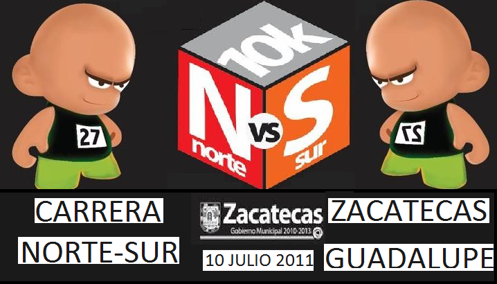 1a.CARRERA NORTE - SUR 10K ZACATECAS ZACATECAS-GUADALUPE NORTE-SUR 10 km.