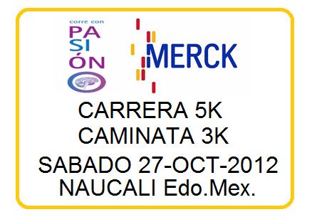 CARRERA ATLETICA GRUPO MERCK 2012 Carrera y Caminata Merck 5 y 3km.