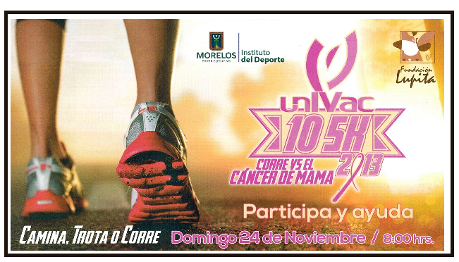 CARRERA UNIVAC MORELOS 5 Y 10K CONTRA EL CANCER DE MAMA
