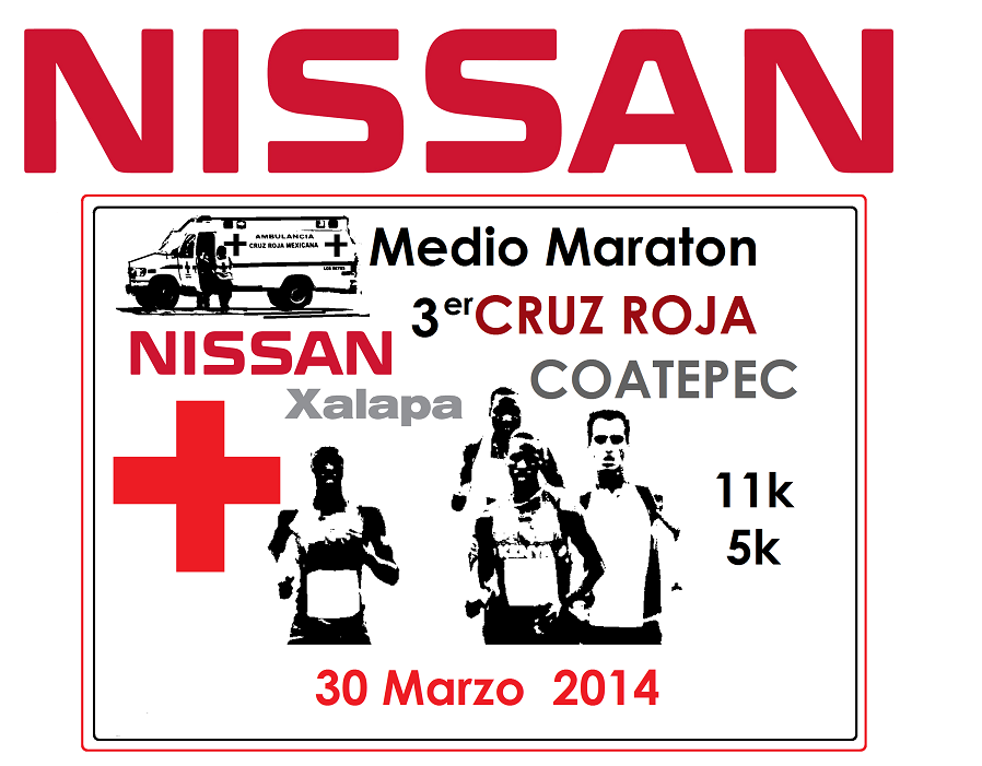 3er.MEDIO MARATON NISSAN COATEPEC 3er Medio Marathon de la Cruz Roja, Coatepec