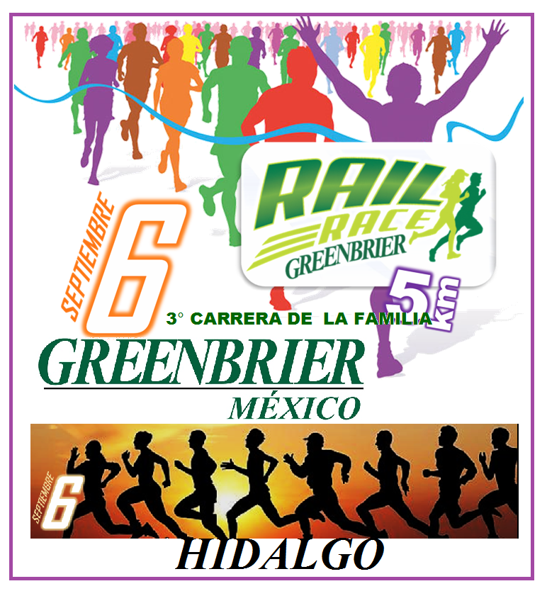 3a. CARRERA 5K "GREENBRIER" HIDALGO 2015 3a. Carrera 5km. GREENBRIER Cd.Sahagun 2015