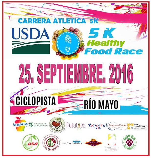 CARRERA ATLETICA 5K USDA  HEALTHY CARRERA 5K HEALTHY FOOD RACE