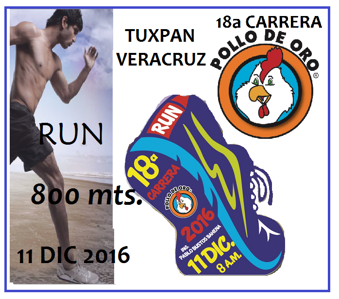 18a.CARRERA 3.5 Y 6K  POLLO DE ORO 2016 CARRERA "POLLO DE ORO" 2016 TUXPAN