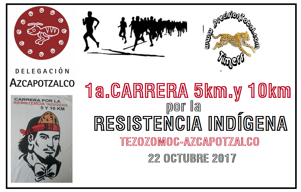 POR LA RESISTENCIA INDIGENA 1a.Carrera 5km y 10km AZCAPOTZALCO