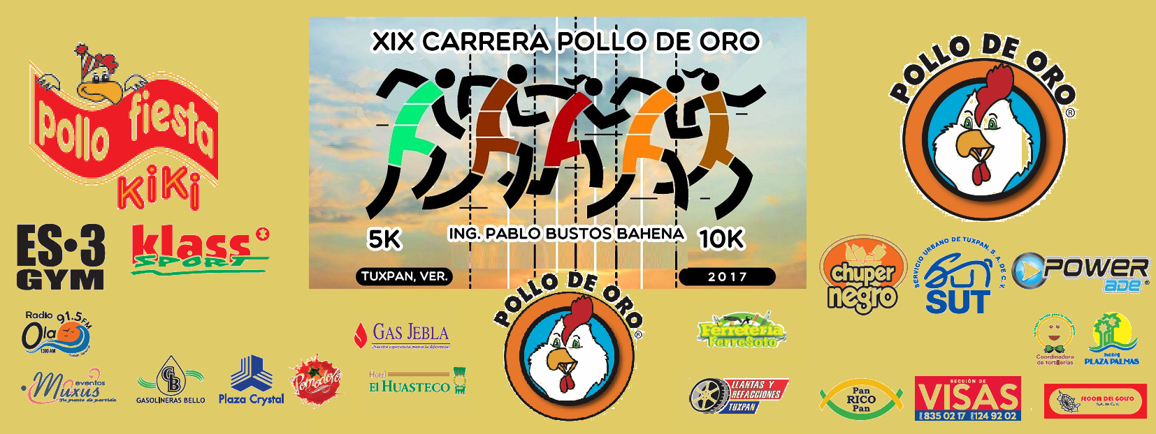 XIX CARRERA POLLO DE ORO 2017 TUXPAN Carrera 5k y 10k ING.PABLO BUSTOS BAHENA