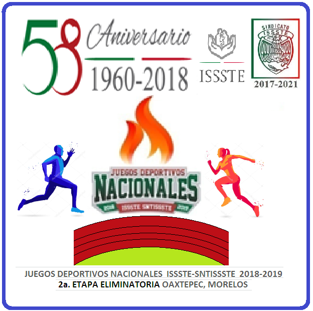 JUEGOS DEPORTIVOS NACIONALES ISSSTE- SNTISSSTE 58 ANIVERSARIO DEL ISSSTE   1960-2018