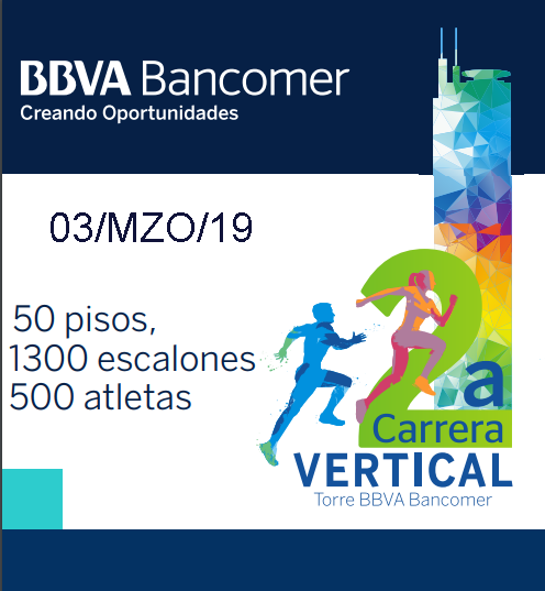 2a. CARRERA VERTICAL BBV BANCOMER 2019 TOWER RUNNING -RUNNING LOGISTICS