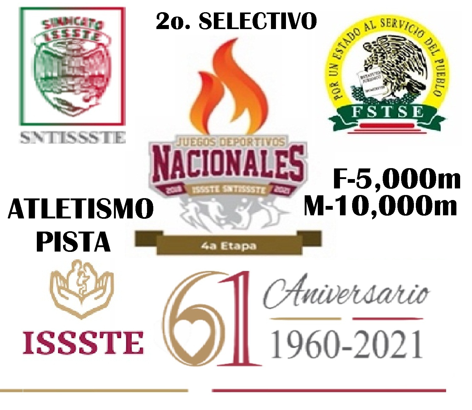 ISSSTE ATLETISMO 5,000 m FEMENIL II SNTISSSTE-FSTSE-  ISSSTE 1960-1921  II