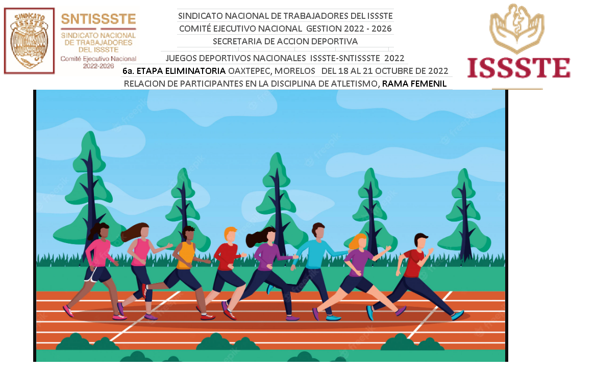 JUEGOS DEPORTIVOS NACIONALES ISSSTE ATLETISMO 5000 MT. FEMENIL