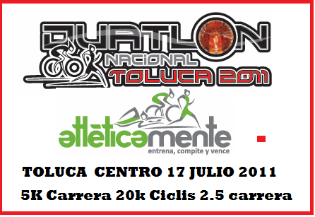CAMPEONATO NACIONAL DUATLON Atleticamente y Gob.Municipal Toluca