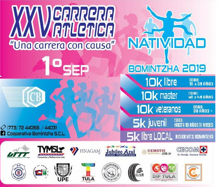 XXV  CARRERA CON CAUSA  BOMINTZHA ,NAVIDAD  1o. SEPTIEMBRE 2...