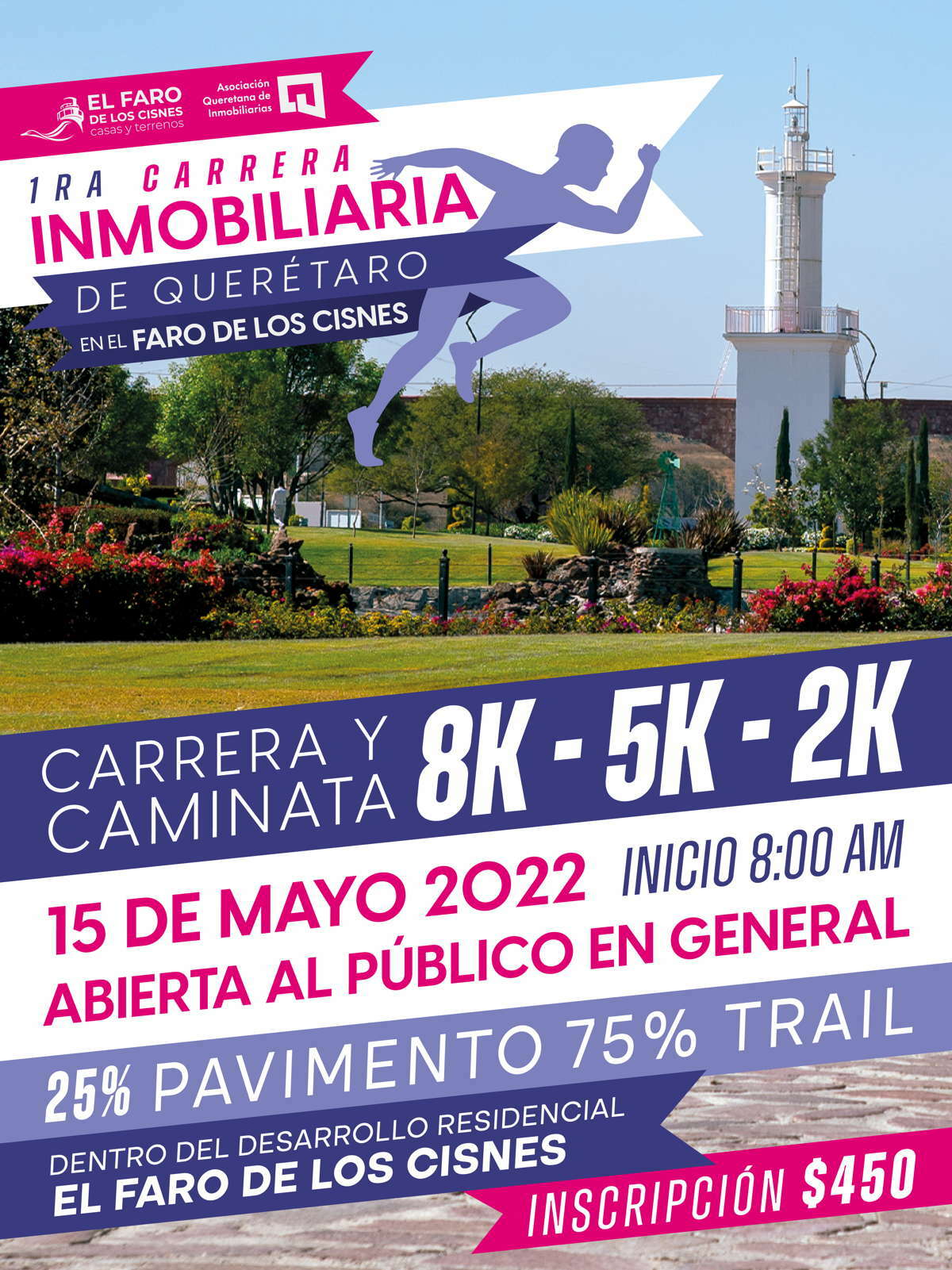 1ER.CARRERA INMOBILIARIA DE QUERETAROEN EL FARO DELOS CISNES...
