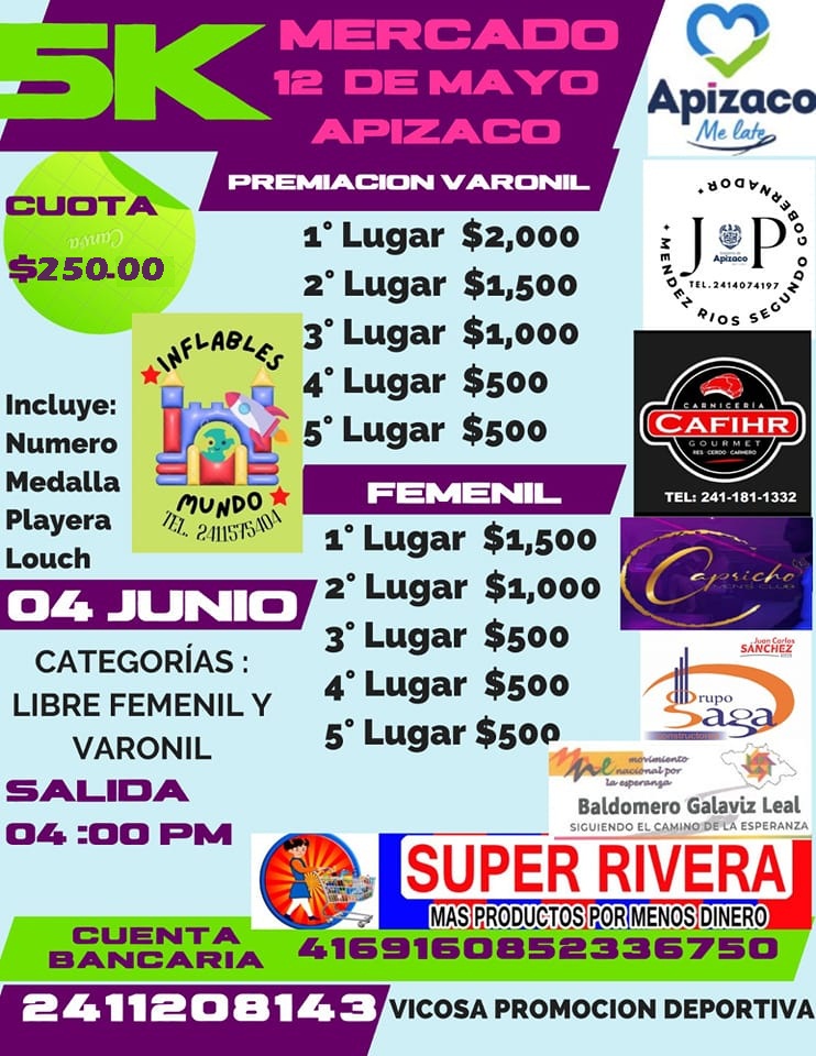 5K * 4 DE JUNIO 2023 VICOSA PROMOCION  DEPORTIVA (MERCADO 12...