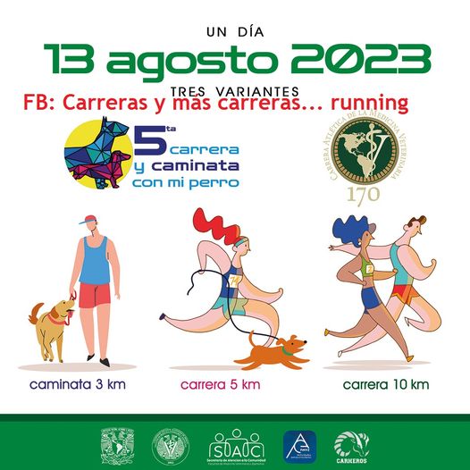 CARRERA ATLETICA DELA MEDICINA VETERINARIA 3K Y 5K CON MASCO...