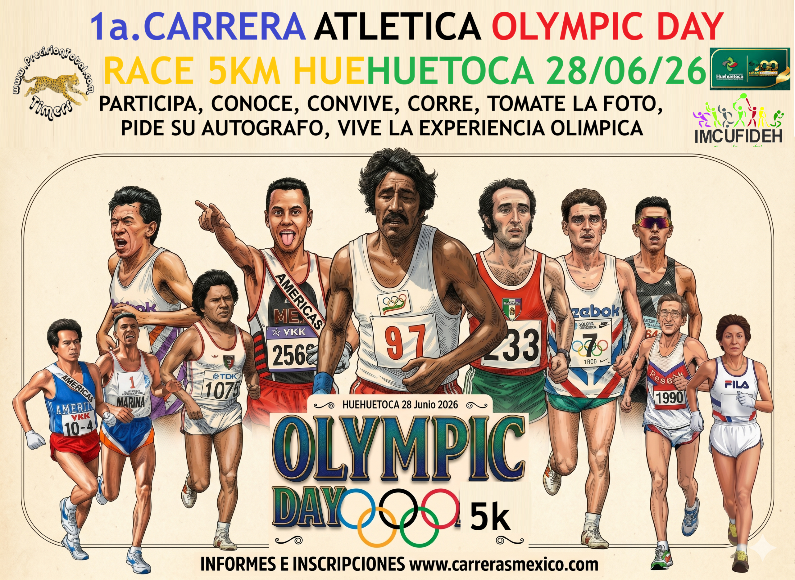 CARRERA OLYMPIC DAY, 5K RACE HUEHUETOCA 28 JUNIO 2026 ...