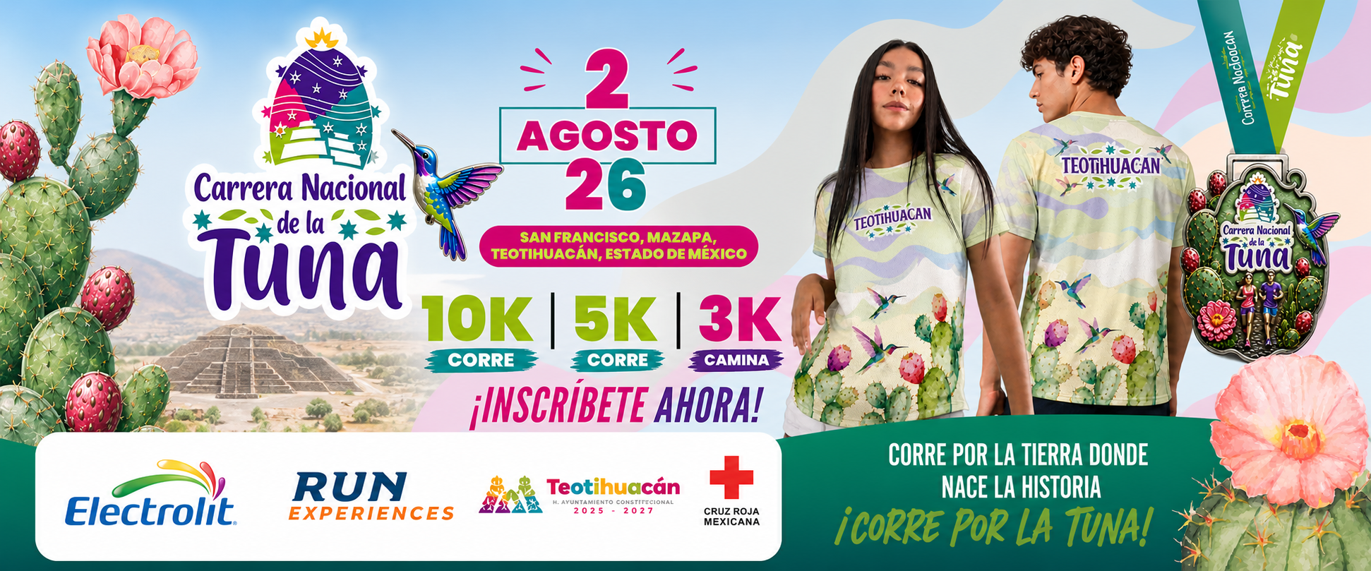 2a CARRERA NACIONAL DE LA TUNA 2026 TEOTIHUACAN 10K , 5K, ...